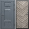 Входная дверь Termo-Door Премиум Винорит Grey - Плаза Елочка Серая