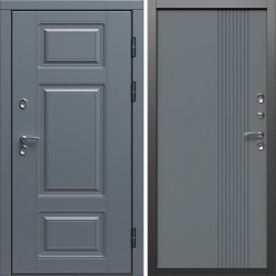 Входная дверь Termo-Door Премиум Винорит Grey - Страйп Грей Софт