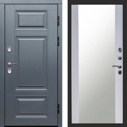 Входная дверь Termo-Door Премиум Винорит Grey - Зеркало белый софт