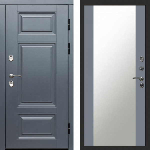 Входная дверь Termo-Door Премиум Винорит Grey - Зеркало Grey Софт