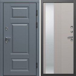 Входная дверь Termo-Door Премиум Винорит Grey - Зеркало Люмис Капучино