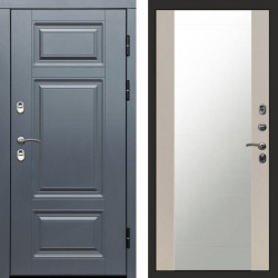 Входная дверь Termo-Door Премиум Винорит Grey - Зеркало Слоновая кость