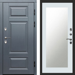 Входная дверь Termo-Door Премиум Винорит Grey - Зеркало Триумф Белый софт