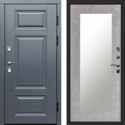 Входная дверь Termo-Door Премиум Винорит Grey - Зеркало Триумф бетон светлый