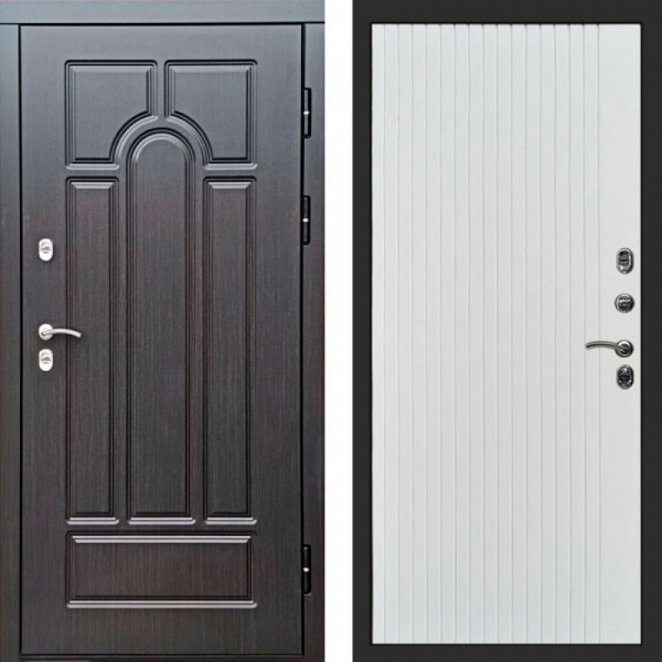 Входная дверь Termo-Door Премиум Винорит Модена Венге - Flat Белый софт