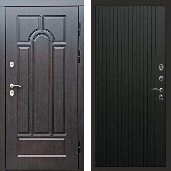 Входная дверь Termo-Door Премиум Винорит Модена Венге - Flat Черный кварц