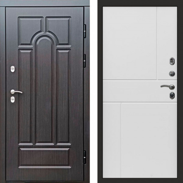 Входная дверь Termo-Door Премиум Винорит Модена Венге - Горизонт белый