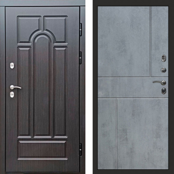 Входная дверь Termo-Door Премиум Винорит Модена Венге - Горизонт бетон темный