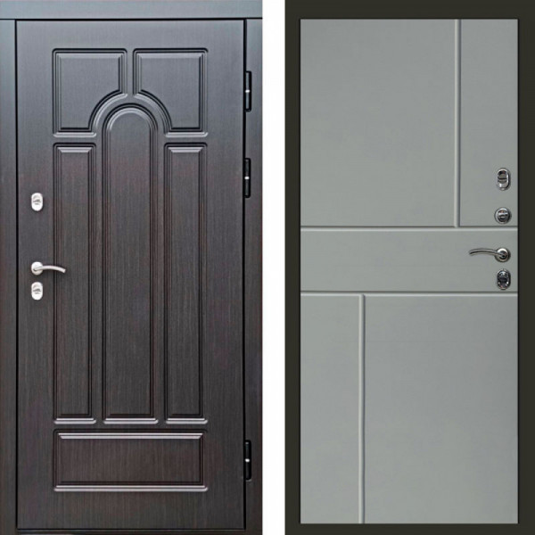 Входная дверь Termo-Door Премиум Винорит Модена Венге - Горизонт Grey софт