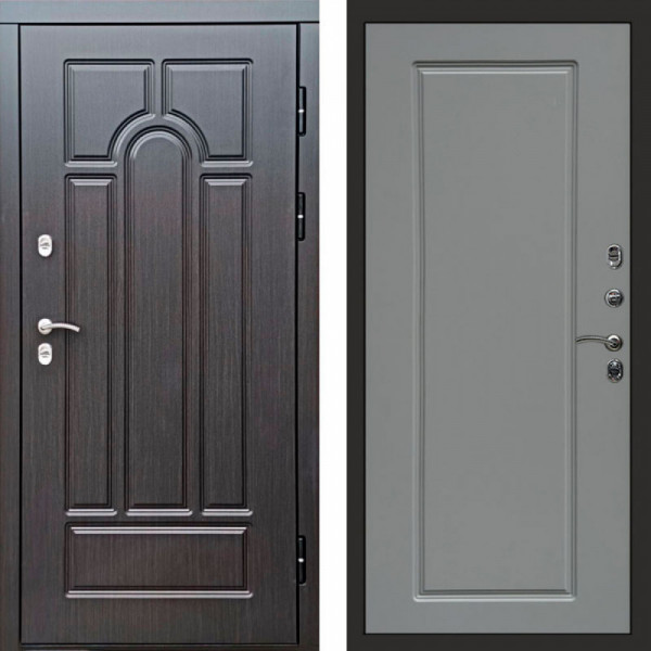 Входная дверь Termo-Door Премиум Винорит Модена Венге - Гранд Grey софт