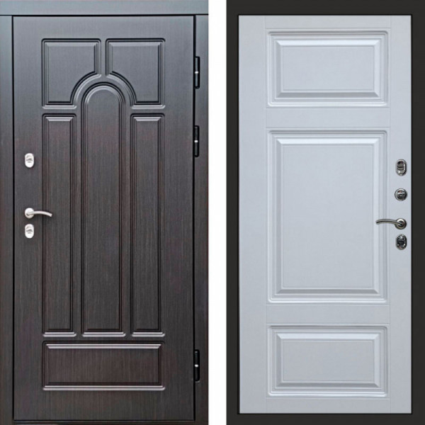 Входная дверь Termo-Door Премиум Винорит Модена Венге - Лион Белый софт