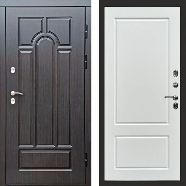 Входная дверь Termo-Door Премиум Винорит Модена Венге - Марсель Белый софт