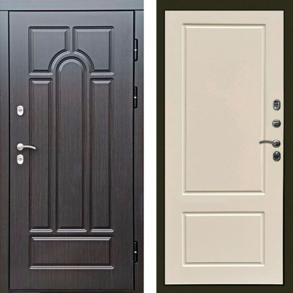 Входная дверь Termo-Door Премиум Винорит Модена Венге - Марсель Слоновая кость
