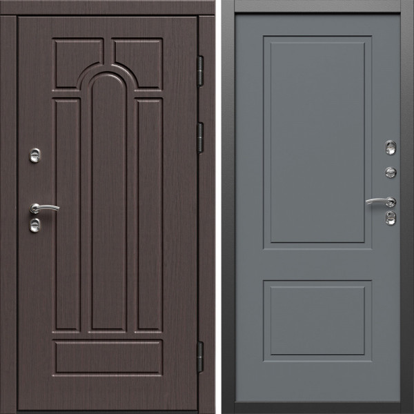 Входная дверь Termo-Door Премиум Винорит Модена Венге - Нео Классика Грей Софт