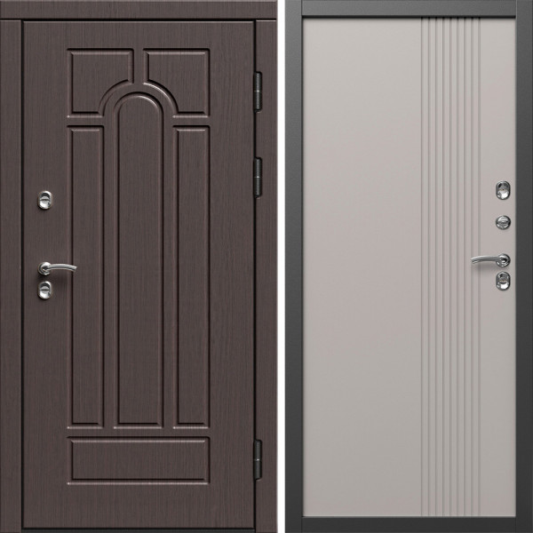 Входная дверь Termo-Door Премиум Винорит Модена Венге - Страйп Капучино