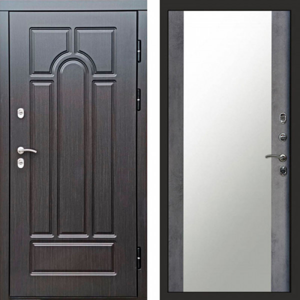 Входная дверь Termo-Door Премиум Винорит Модена Венге - Зеркало бетон темный