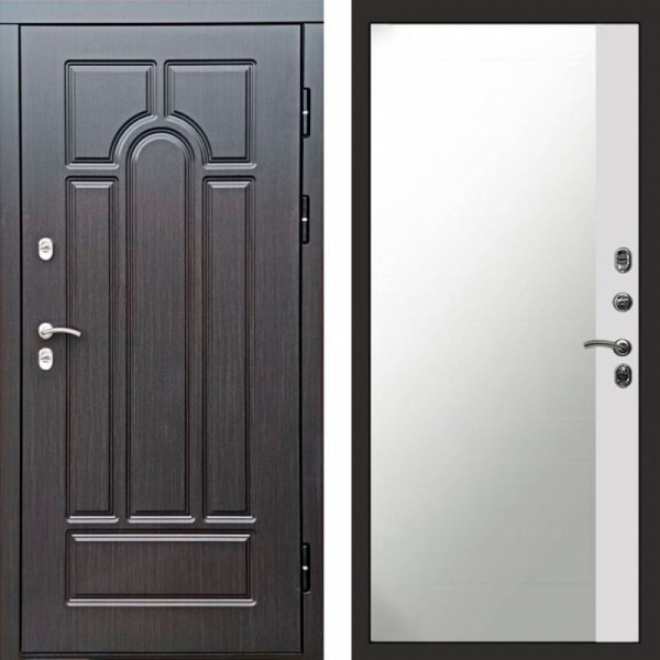 Входная дверь Termo-Door Премиум Винорит Модена Венге - Зеркало Фацет Белый софт