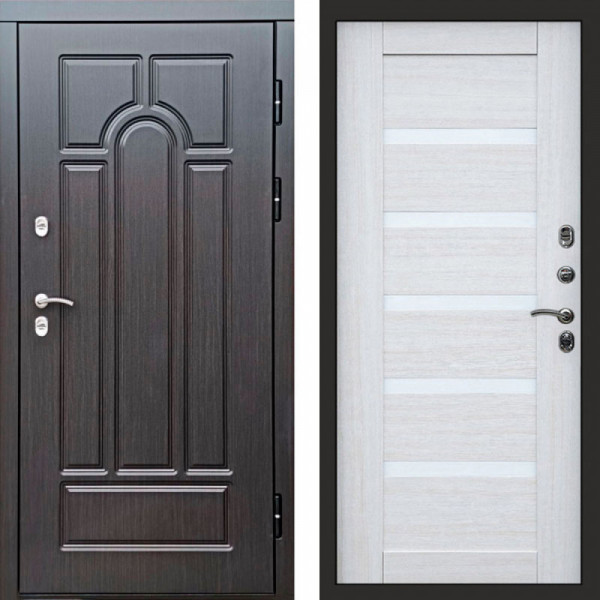 Входная дверь Termo-Door Премиум Винорит Модена Венге - Зеркало Триумф Царга лиственница 4500 / 5500