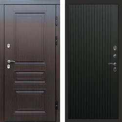 Входная дверь Termo-Door Премиум Винорит Орегон Венге - Flat Черный кварц