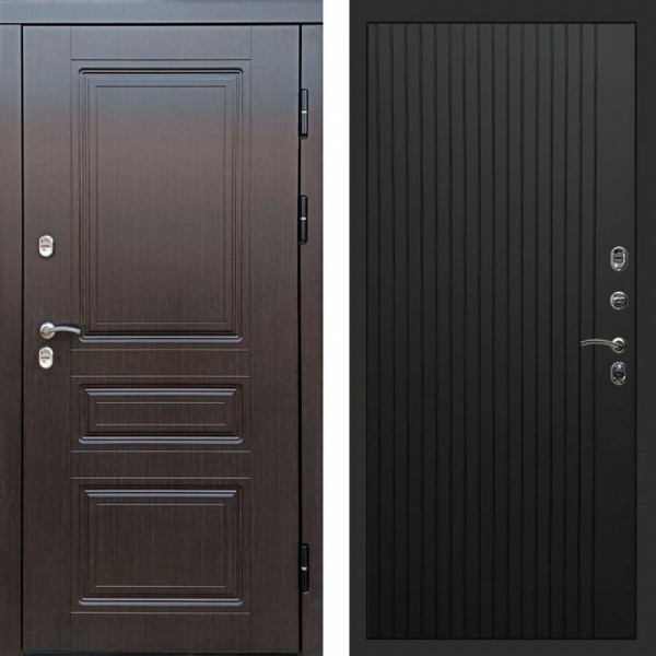 Входная дверь Termo-Door Премиум Винорит Орегон Венге - Flat Черный кварц