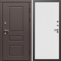 Входная дверь Termo-Door Премиум Винорит Орегон Венге - Флэт Белый софт
