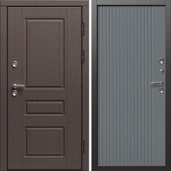 Входная дверь Termo-Door Премиум Винорит Орегон Венге - Флэт Grey софт
