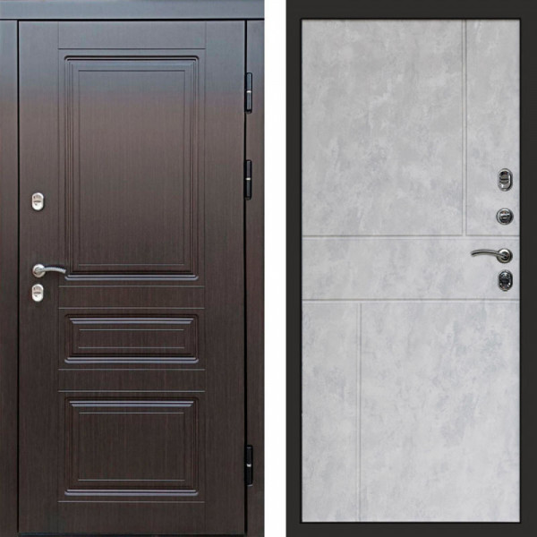 Входная дверь Termo-Door Премиум Винорит Орегон Венге - Горизонт бетон светлый