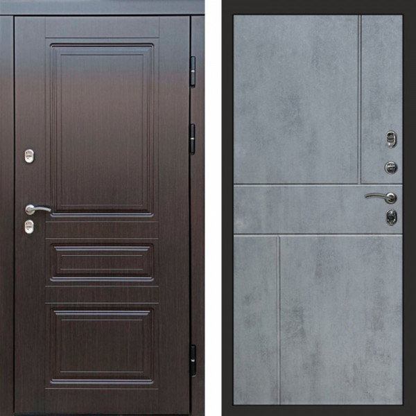 Входная дверь Termo-Door Премиум Винорит Орегон Венге - Горизонт бетон темный