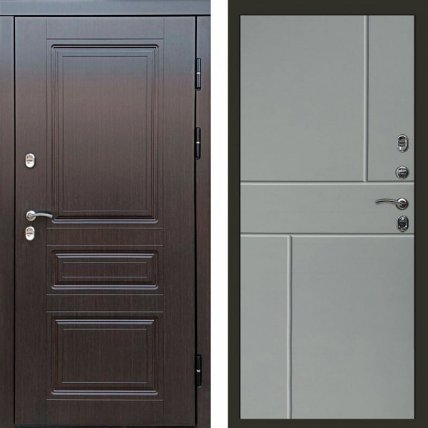 Входная дверь Termo-Door Премиум Винорит Орегон Венге - Горизонт Grey софт