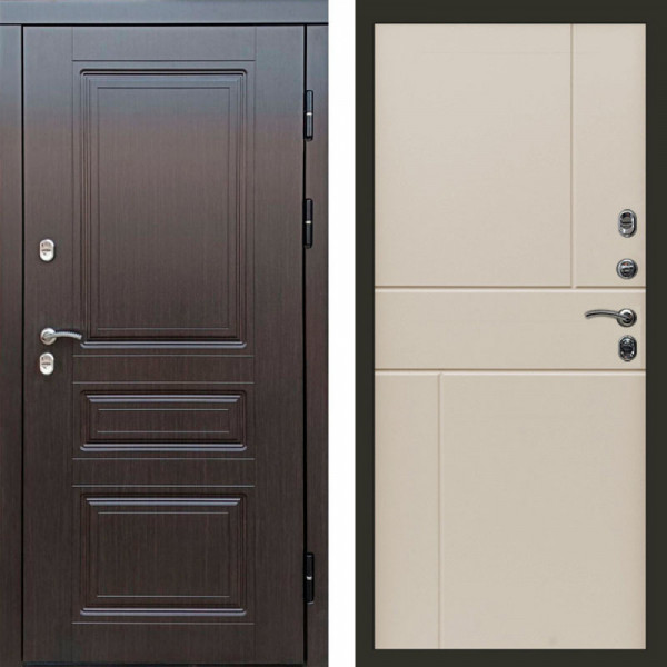 Входная дверь Termo-Door Премиум Винорит Орегон Венге - Горизонт Слоновая кость