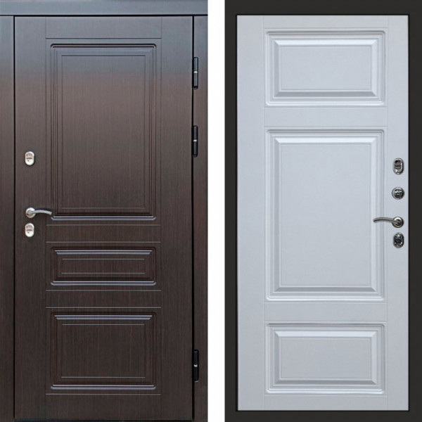 Входная дверь Termo-Door Премиум Винорит Орегон Венге - Лион Белый софт