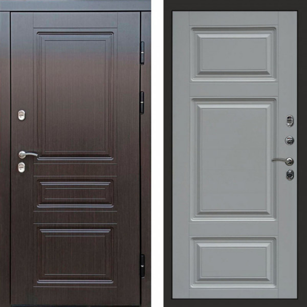Входная дверь Termo-Door Премиум Винорит Орегон Венге - Лион Grey софт