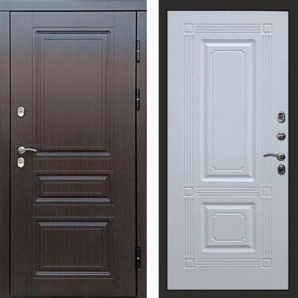 Входная дверь Termo-Door Премиум Винорит Орегон Венге - Мадрид Белый софт