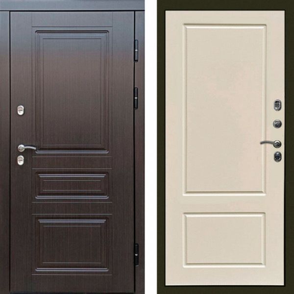 Входная дверь Termo-Door Премиум Винорит Орегон Венге - Марсель Слоновая кость