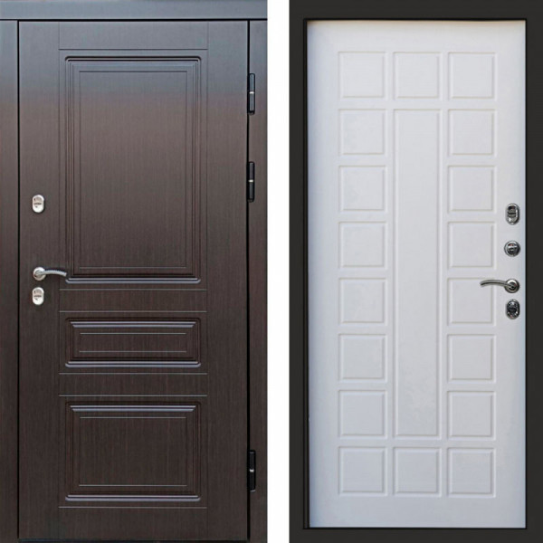 Входная дверь Termo-Door Премиум Винорит Орегон Венге - Престиж белое дерево