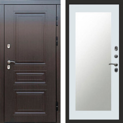 Входная дверь Termo-Door Премиум Винорит Орегон Венге - Зеркало Триумф Белый софт