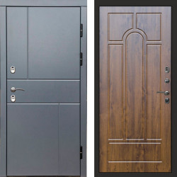 Входная дверь Termo-Door Премиум Винорит Вертикаль Grey - Арка дуб