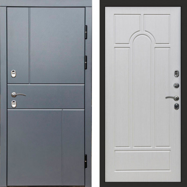 Входная дверь Termo-Door Премиум Винорит Вертикаль Grey - Арка лиственница