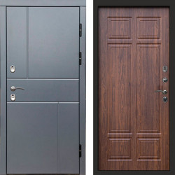 Входная дверь Termo-Door Премиум Винорит Вертикаль Grey - Без серии Орех премиум