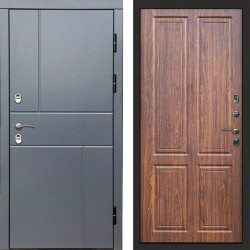 Входная дверь Termo-Door Премиум Винорит Вертикаль Grey - Без серии Орех стандарт