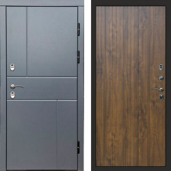 Входная дверь Termo-Door Премиум Винорит Вертикаль Grey - Flat Дуб