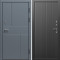Входная дверь Termo-Door Премиум Винорит Вертикаль Grey - Флэт Черный кварц