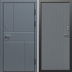 Входная дверь Termo-Door Премиум Винорит Вертикаль Grey - Флэт Grey софт