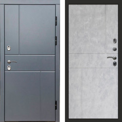 Входная дверь Termo-Door Премиум Винорит Вертикаль Grey - Горизонт бетон светлый