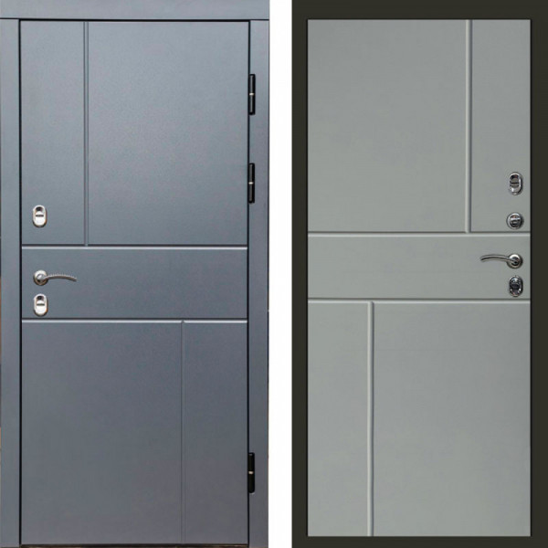 Входная дверь Termo-Door Премиум Винорит Вертикаль Grey - Горизонт Grey софт