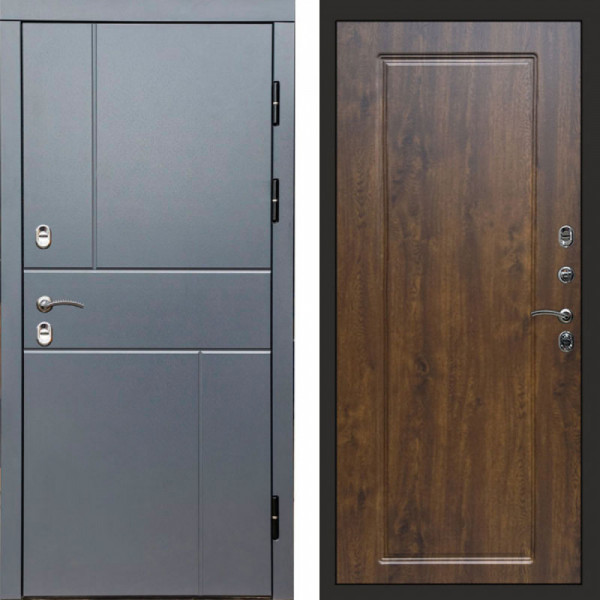 Входная дверь Termo-Door Премиум Винорит Вертикаль Grey - Гранд Дуб