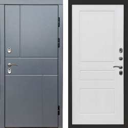 Входная дверь Termo-Door Премиум Винорит Вертикаль Grey - Классика белое дерево