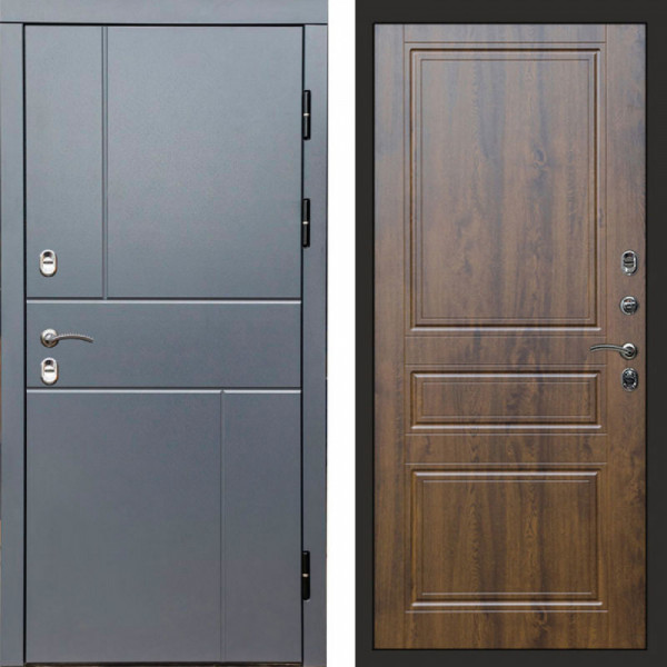 Входная дверь Termo-Door Премиум Винорит Вертикаль Grey - Классика дуб