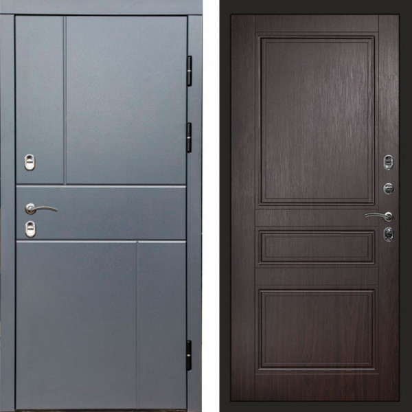 Входная дверь Termo-Door Премиум Винорит Вертикаль Grey - Классика венге