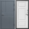 Входная дверь Termo-Door Премиум Винорит Вертикаль Grey - Лион Белый софт